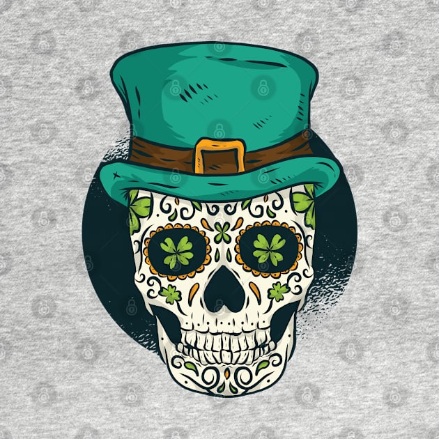 St. Patrick's Sugar Skull by madeinchorley